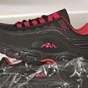 Current Air Black and Red Athletic Shoes